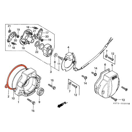 Service Moto Pieces|Carter Allumage - joint - 12339-437-000 - CB125, XL125, TL125 ....|1976 - XL125 K2|5,00 €