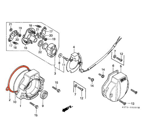 Carter Allumage - joint - 12339-437-000 - CB125, XL125, TL125 ....