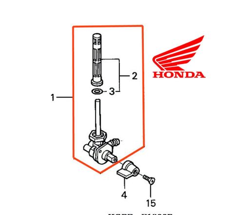 Service Moto Pieces|Reservoir - Robinet Essence - filetage M22x1.00 - CBR600, 900, ....|04 - robinet|75,80 €