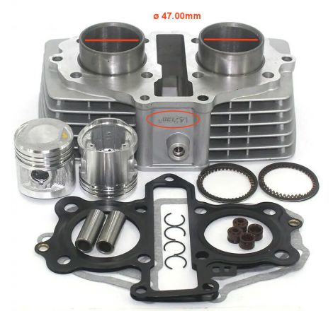 Service Moto Pieces|Moteur : Kit 142cm3 - bloc cylindre / Piston - ø 47mm - CB125 T - CM125C - CM125T - CA125 Rebel - CB125Td|Moteur|224,30 €