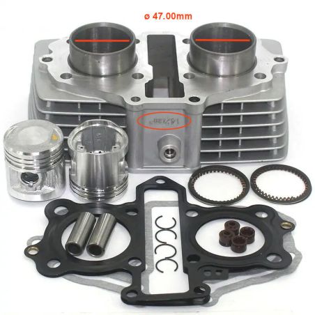 Service Moto Pieces|Moteur : Kit 142cm3 - bloc cylindre / Piston - ø 47mm - CB125 T - CM125C - CM125T - CA125 Rebel - CB125Td|Moteur|224,30 €