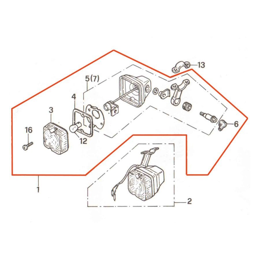 Clignotant - Avant - Droit - XL125S -  33350-KB9-000