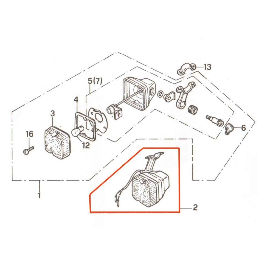 Clignotant - Avant - Gauche - XL125R 33300-KB9-000