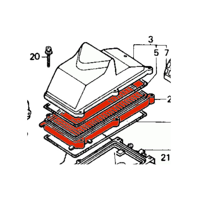 Service Moto Pieces|Filtre a air - Origine - vf750c - RC28|VF750 C - Super Magna - (RC28)|74,00 €