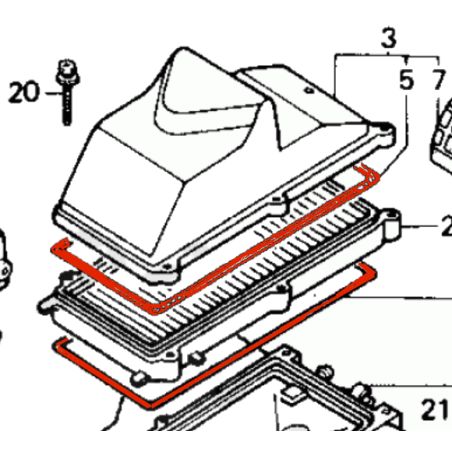 Service Moto Pieces|Filtre a air - joint de filtre - Origine - vf750c - RC28 - (x1)|VF750 C - Super Magna - (RC28)|5,95 €