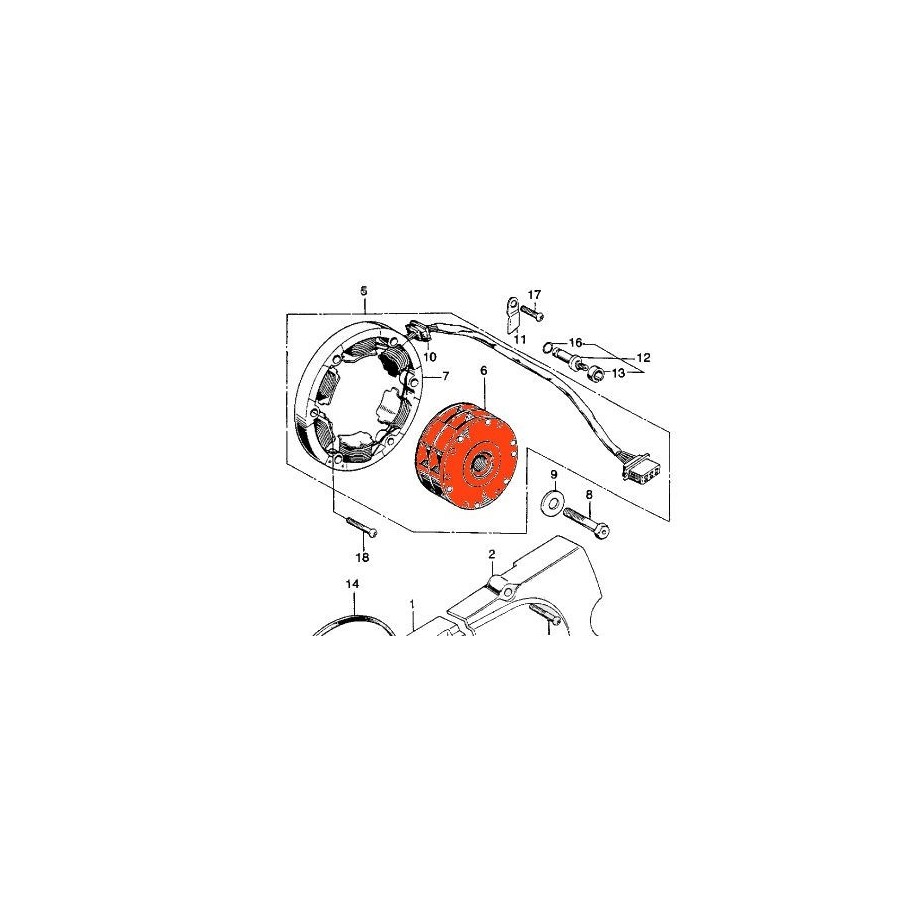 Alternateur - Rotor - CB125s, SL125 31101-107-014