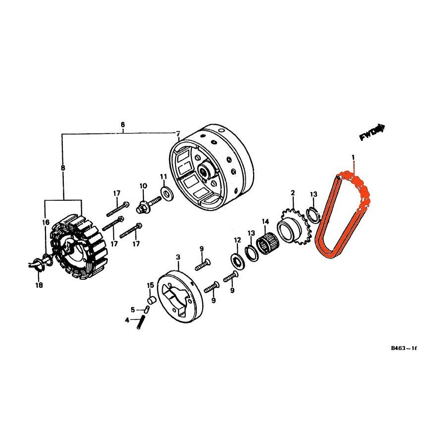 Alternateur - Chaine DID - 270H-52 - GL1000 - GL1100 - GL1200 28101...