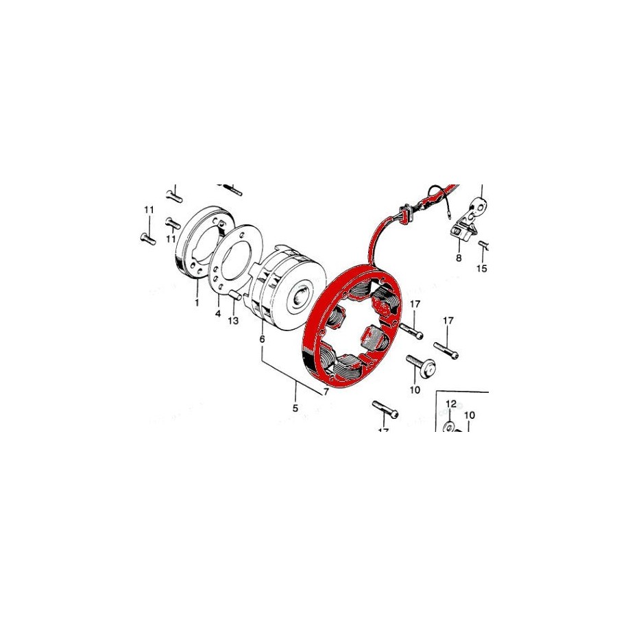 Alternateur - Stator - CB350K / CB360G 31102-286-014