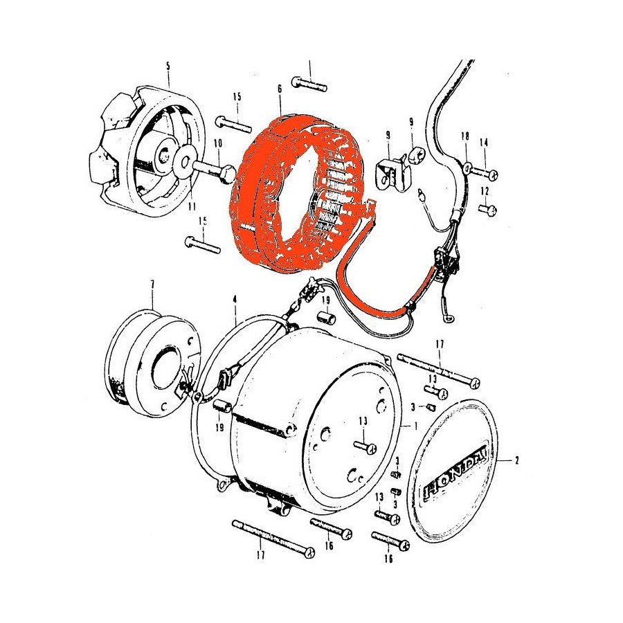 Alternateur - Stator - CB500K 31102-323-025