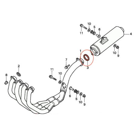 Service Moto Pieces|Echappement - Joint de silencieux - 62x69x5 mm|1992 - CBR900 RR|15,90 €