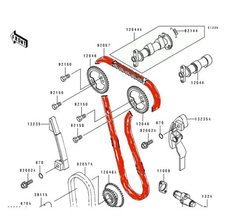 Service Moto Pieces|Distribution - Chaine - (x1) - 88RH2010 - 82 maillons - 92057-1362|1994 - KLX650 C|40,00 €