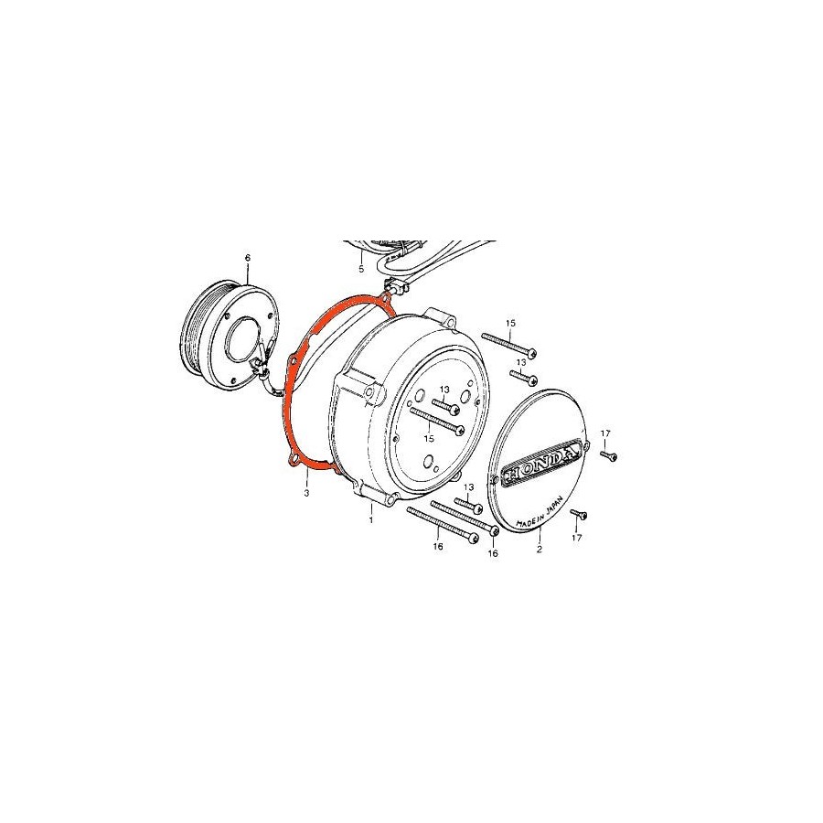 Moteur - Alternateur - Joint de carter - CB350F - CB400F 11691-333-306