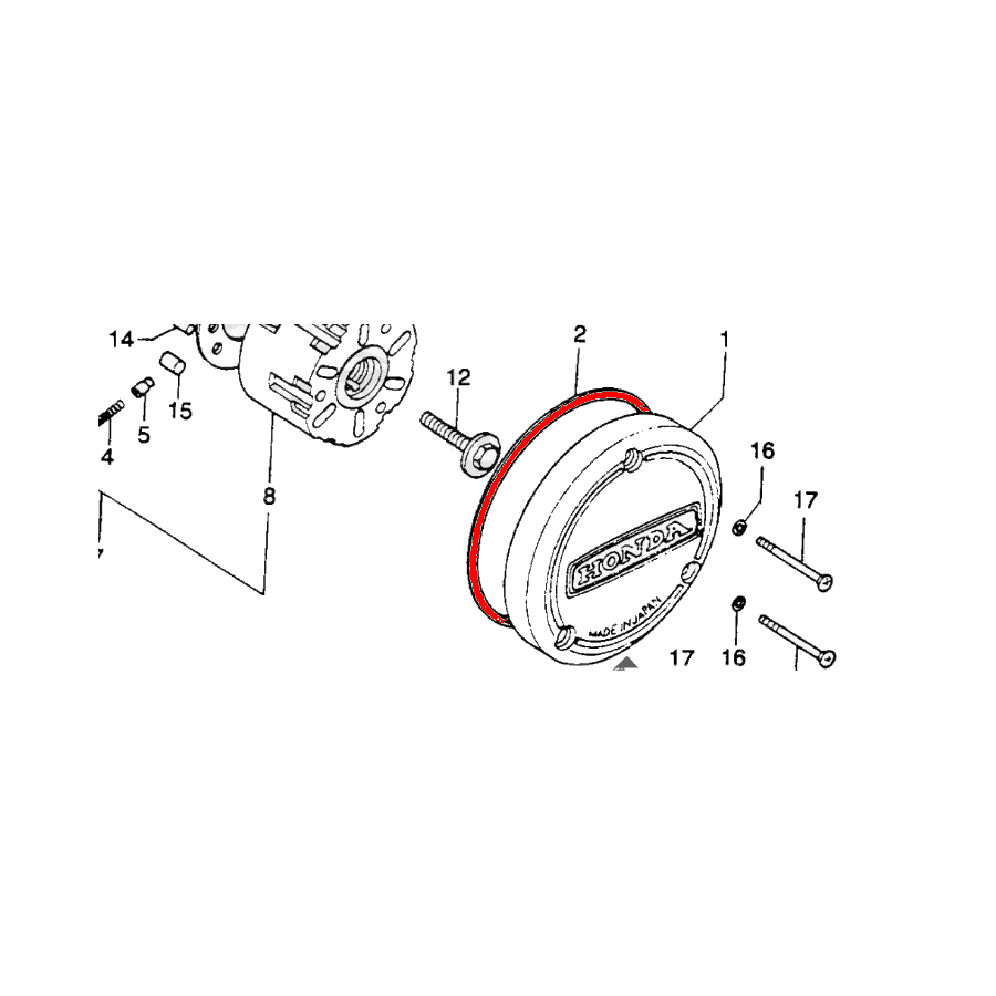 Alternateur - joint de carter - CB125 - CB250 - CB350 - CB360 K ......