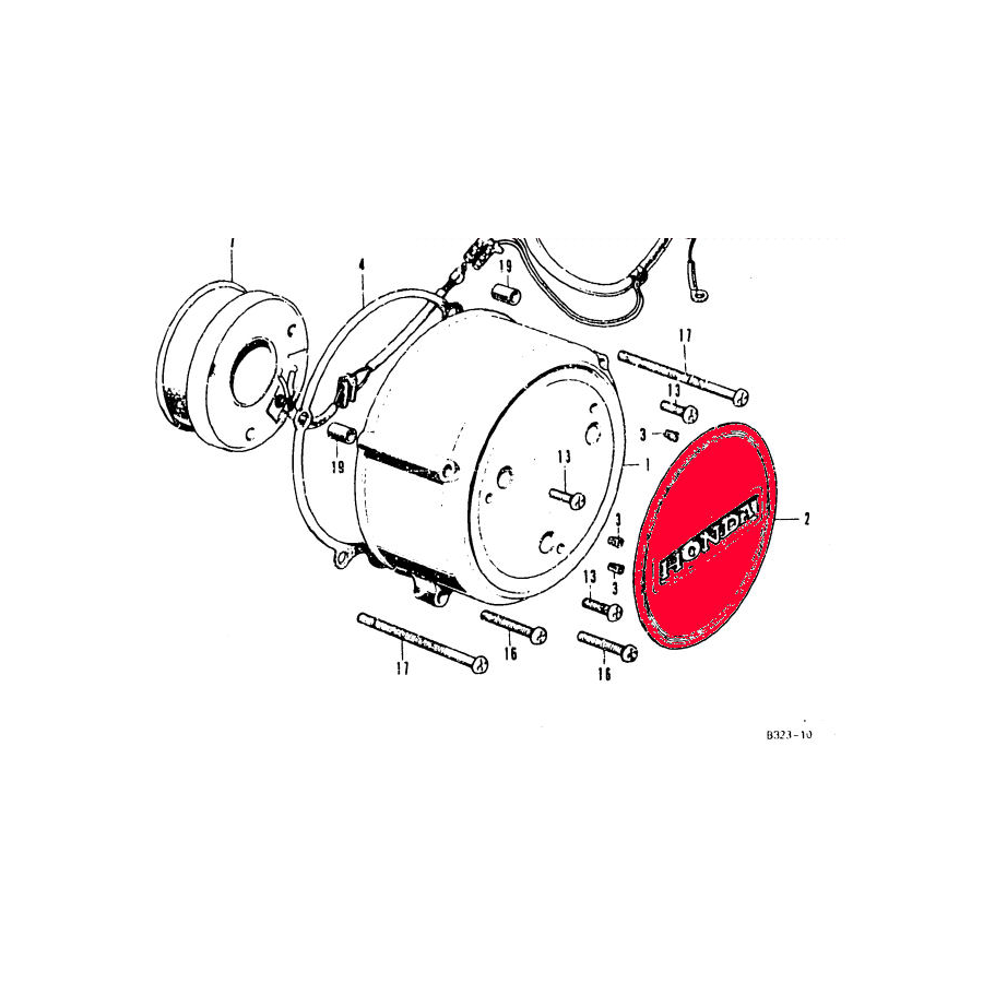 Moteur - Alternateur - plaque de protection - CB500-550K -  11632-3...