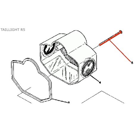 Service Moto Pieces|Vis - Feux stop - Arriere - R5 - 3AA8433100|1970 - R5 - 350|2,50 €