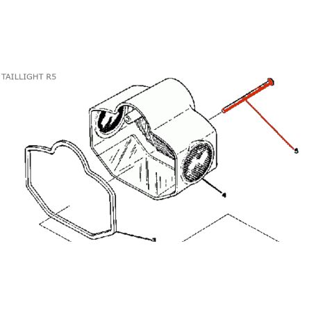 Service Moto Pieces|Vis - Feux stop - Arriere - R5 - 3AA8433100|1970 - R5 - 350|2,50 €