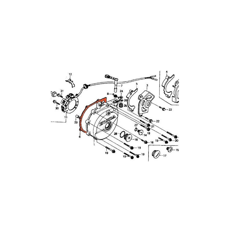 Moteur - Alternateur - Joint de carter - XL600, XR600 11395-MN1-700