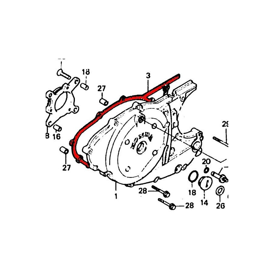 Moteur - Alternateur - Joint de carter - XL500R 11395-MA0-000