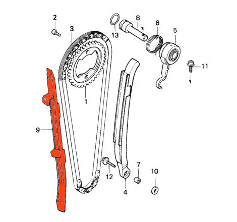 Service Moto Pieces|Distribution - Guide de Chaine - NX650 (88-89) - XR600|chaine|49,90 €