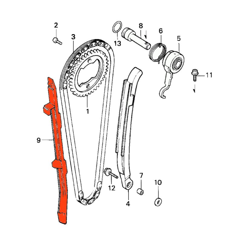 Service Moto Pieces|Distribution - Guide de Chaine - NX650 (88-89) - XR600|chaine|49,90 €