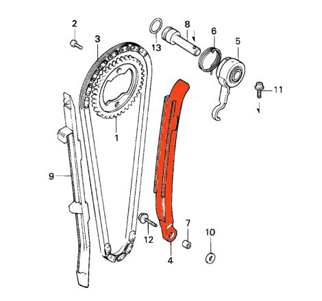 Service Moto Pieces|Distribution - Tendeur de Chaine - NX650 (88-89) - XR600|chaine|68,80 €