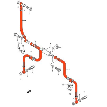 Service Moto Pieces|Frein - Durite aviation - Avant - GSF1200 Bandit|Durite de Frein|90,20 €