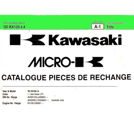 PART LIST - KX125 - Version PDF