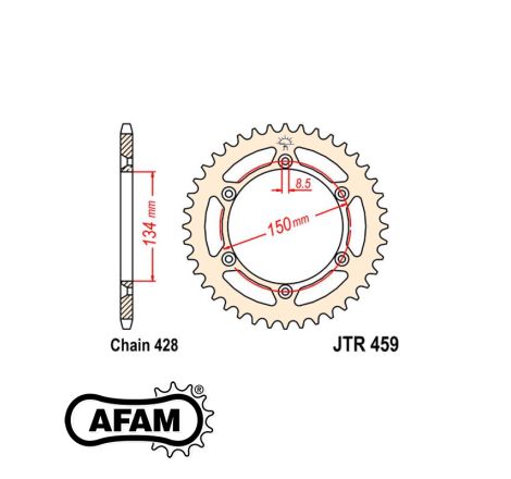 Transmission - Couronne - JTR459 - 52 dents - KDX125 - KMX125