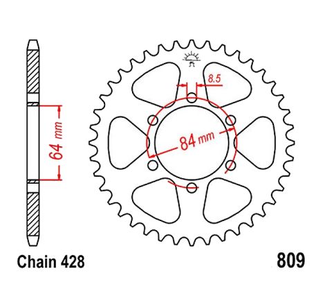 Service Moto Pieces|Transmission - Couronne - JTR530 - 824 - 46 dents|Chaine 428|45,90 €