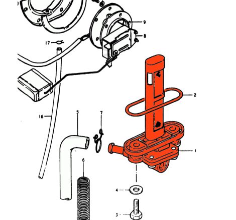 Robinet - reservoir - essence - 44300-47200 - 44300-47270 - GS/GSX - 550-750-850-1000-1100