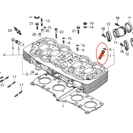 Service Moto Pieces|Moteur - Guide de Soupape, Admission / Echappement- CB750 four F2 - 12021-410-300|Moteur|18,60 €