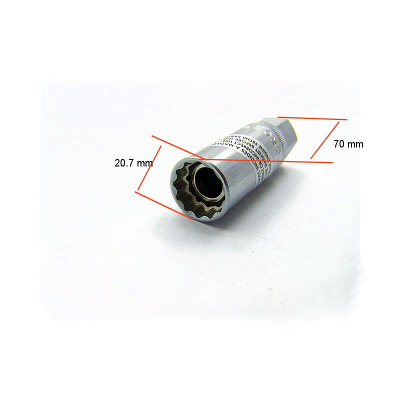 Service Moto Pieces|Bougie - Douille magnetic 3/8 - Hexa 16mm|Clef a bougie|15,80 €