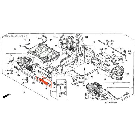 Service Moto Pieces|Carburateur - Raccord de liaison en T - VFR750 (rc30, rc36)|Raccord - Joint de liaison|62,40 €