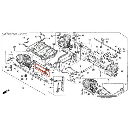 Service Moto Pieces|Carburateur - Té de liaison - (x1) - VF1000F - VT750 - VFR750 ...- ....|Raccord - Joint de liaison|45,90 €