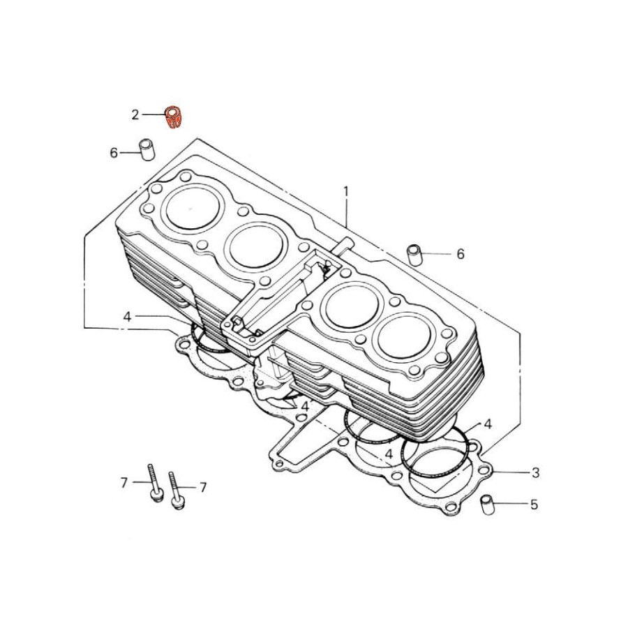 Moteur - Caoutchouc - joint pour Axe bloc moteur - (x1) 12110-438-000