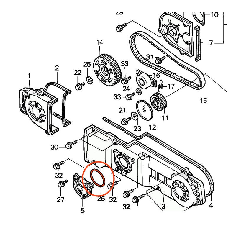 Service Moto Pieces|Distribution, joint de couvercle - 82x3mm - GL1500|1989 - GL 1500k|6,50 €