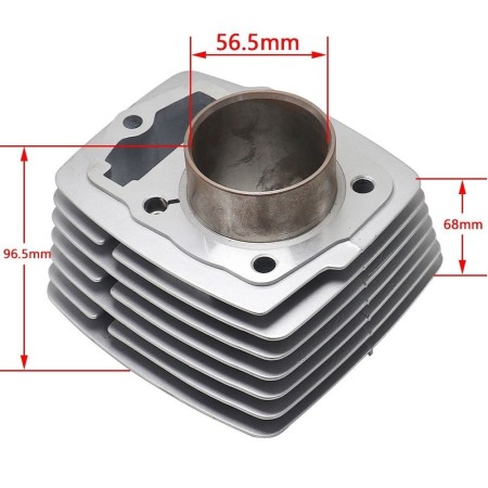 Moteur - Bloc cylindre + segment - piston - ø 56.50 mm - CB125s, CB15j, NX125, SL125, TL125, XL125