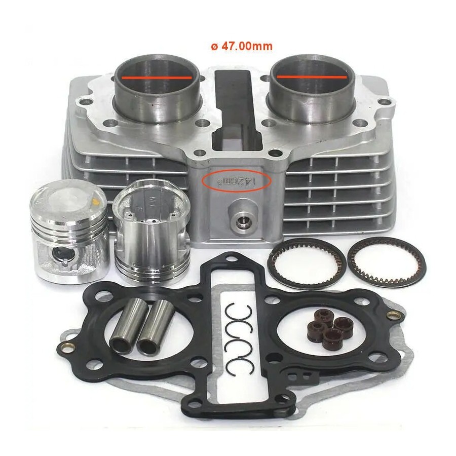 Moteur : Kit 150cm3 - bloc cylindre / Piston - ø 47mm - CB125 T - C...