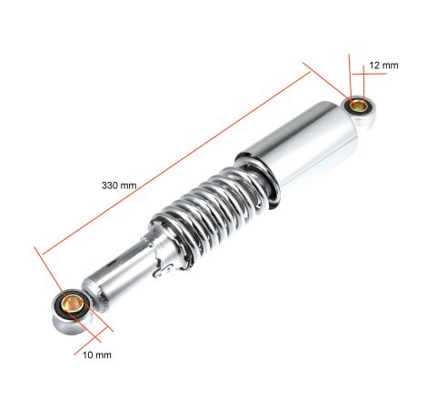 Service Moto Pieces|Amortisseur - 330mm - C50, C70, C90 Cub, ST50, ST70|1986 - C50 - LA Cub|65,30 €