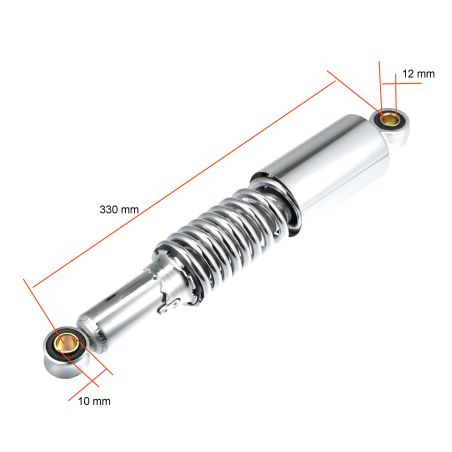 Service Moto Pieces|Amortisseur - 330mm - C50, C70, C90 Cub, ST50, ST70|1986 - C50 - LA Cub|65,30 €