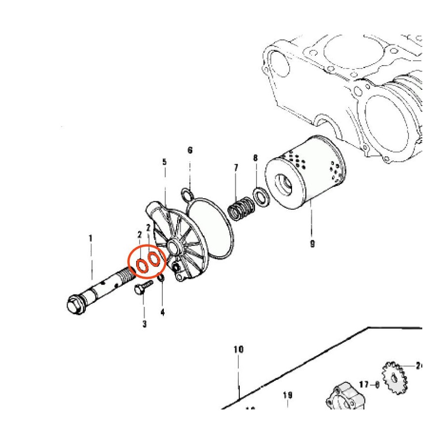 Moteur - 1/2 segment de bloc cylindre