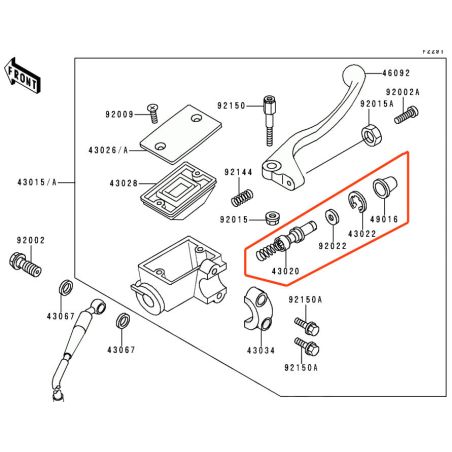 Service Moto Pieces|Maitre Cylindre Avant - Kit reparation - KX 80, 100,25,250,500, KDX 200, 250|Maitre cylindre Avant|25,90 €