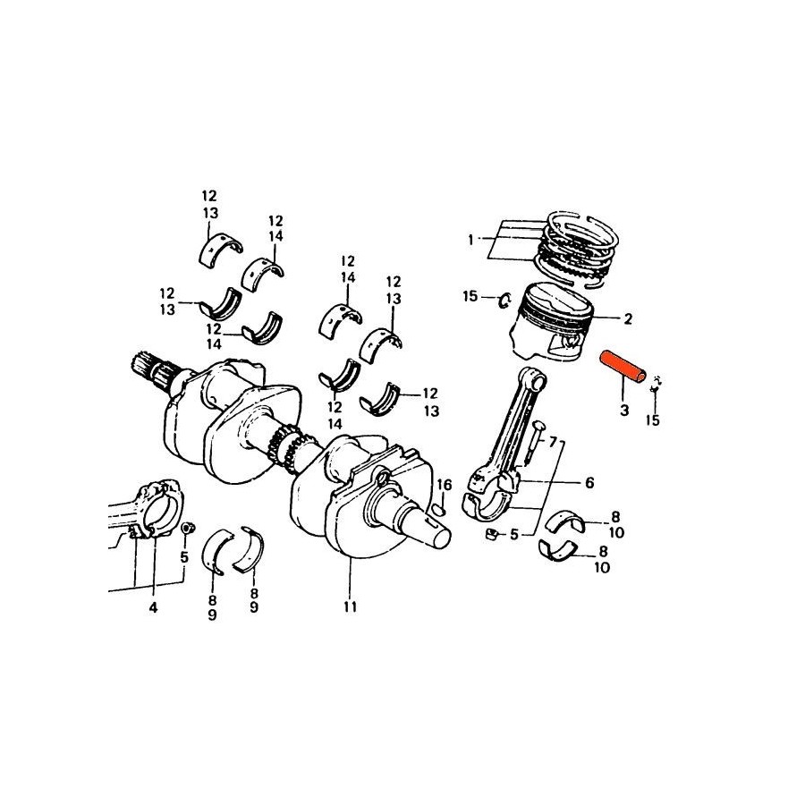 Moteur - Axe de Piston - VF1000F/-VF1000R 13111-ME9-000