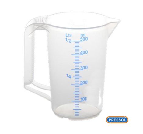 Verre, Pot, Gobelet doseur, gradué en plastique - 0.5 L