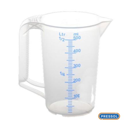 Service Moto Pieces|Verre, Pot, Gobelet doseur, gradué en plastique - 0.5 Litre|Fil de Bougie|6,25 €