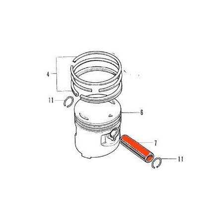 Moteur - Axe de piston - (x1) - XL125-CB250/.../500/550 13111-440-000