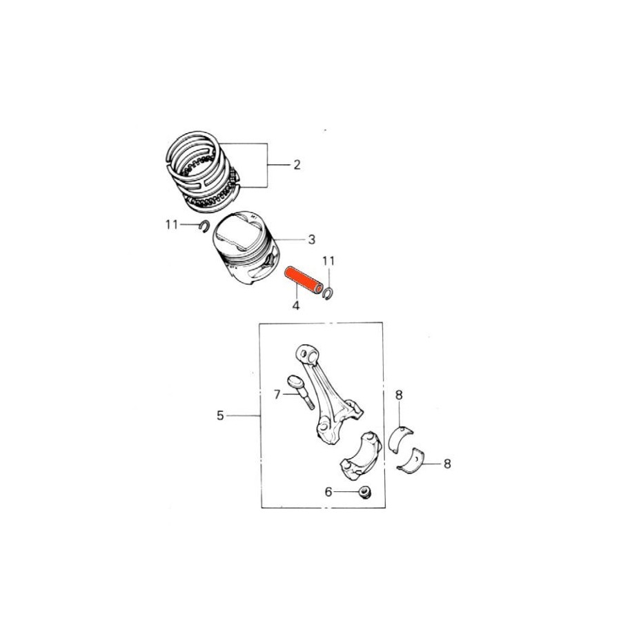 Moteur - Axe de Piston - ø 15 x53mm 13111-300-000