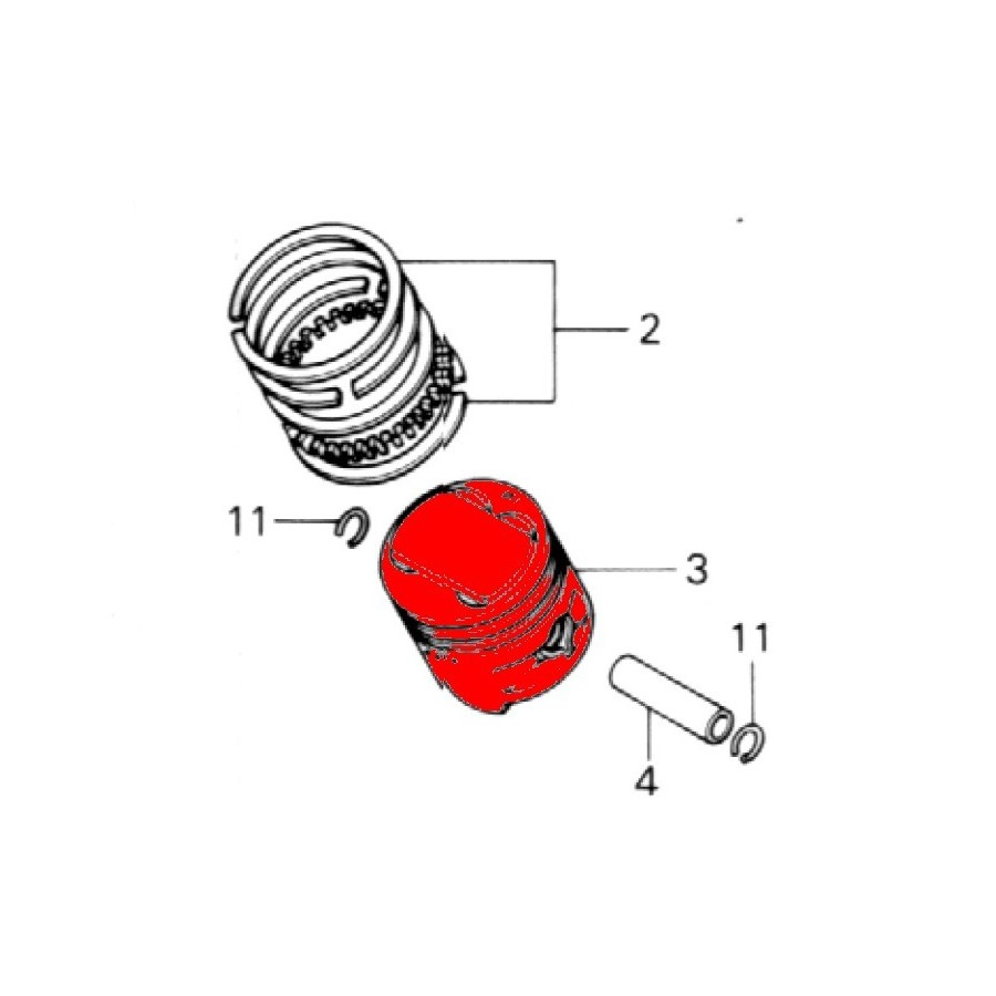 Moteur - Piston origine (+1.00) - CB360G 13105-369-000