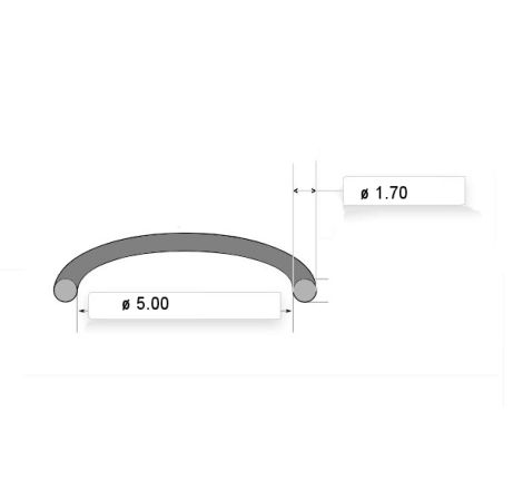 Carburateur - Joint torique liaison - ø 5.00 x1.70 mm