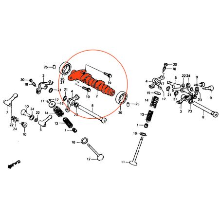 Service Moto Pieces|Moteur - Arbre a came - XL250R|Moteur|310,81 €